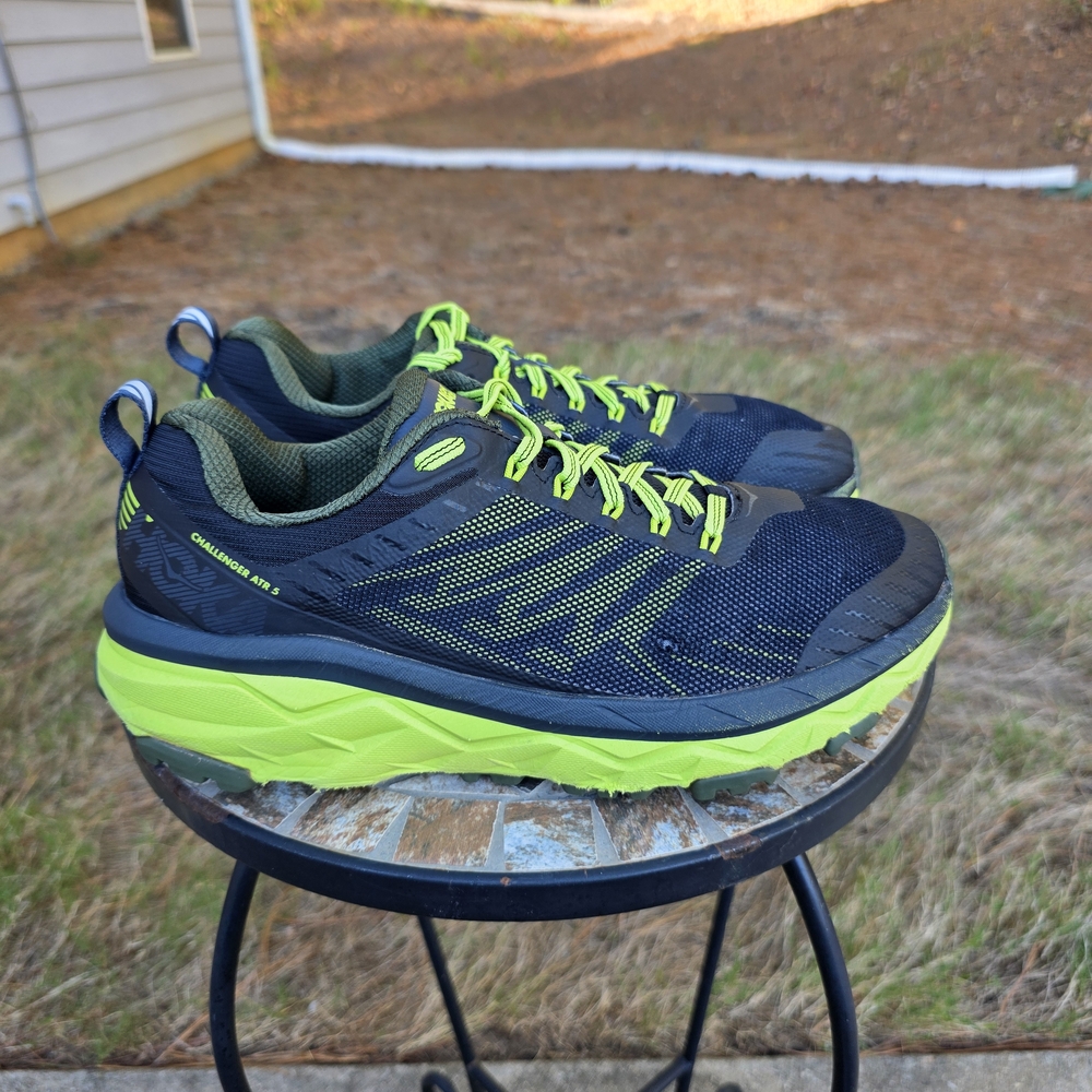 Hoka Challenger ATR 5 1104093 EBLC Ebony Black/Green Hiking Shoes Men's Size 10